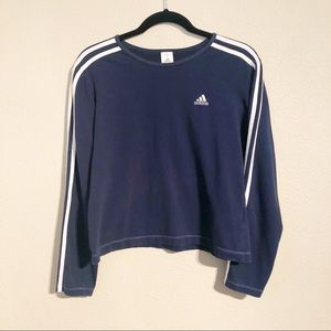 Adidas | Navy Cropped Long Sleeve